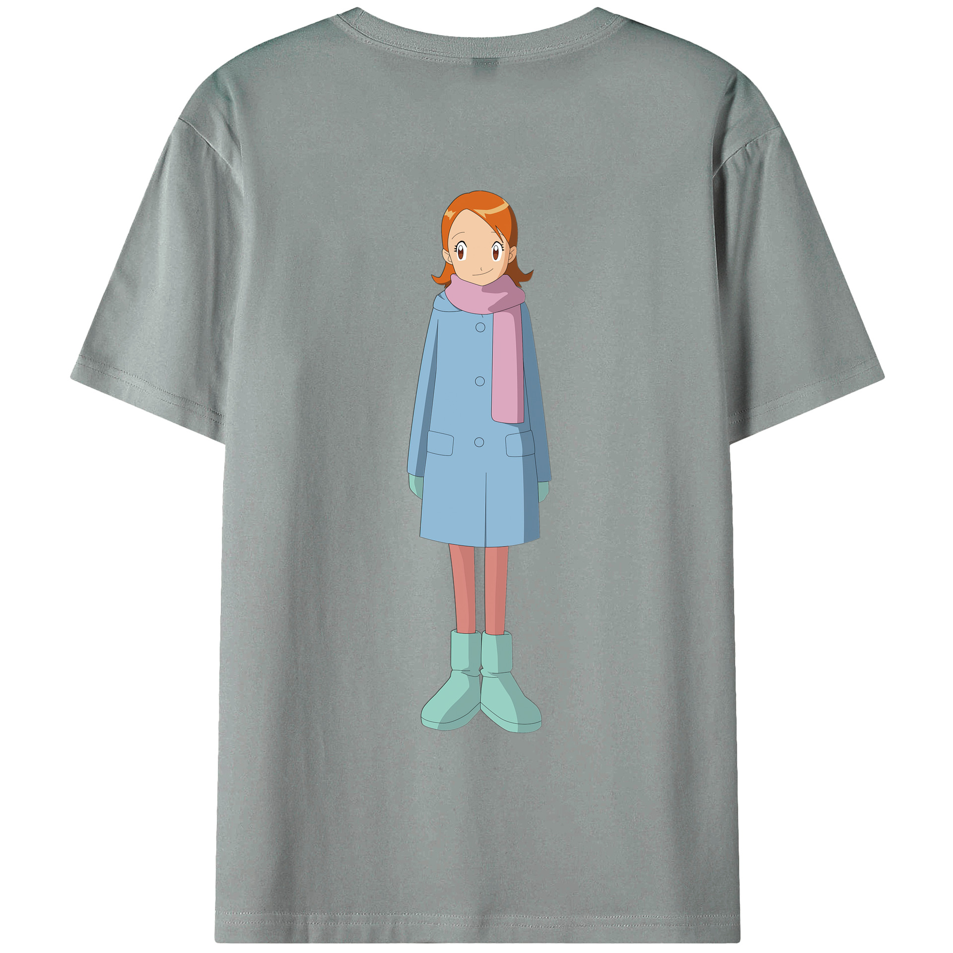 （画像用） Digimon デジタルモンスター/デジモン 綿100％ メンズ半袖Tシャツ（バックプリント） 通気性